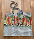 Tote Bag UPCYCLED from a Surf Board Print Shirt