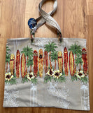 Tote Bag UPCYCLED from a Surf Board Print Shirt