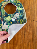 Bib - green Australian animals & birds