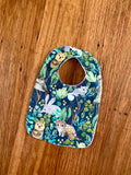 Bib - green Australian animals & birds